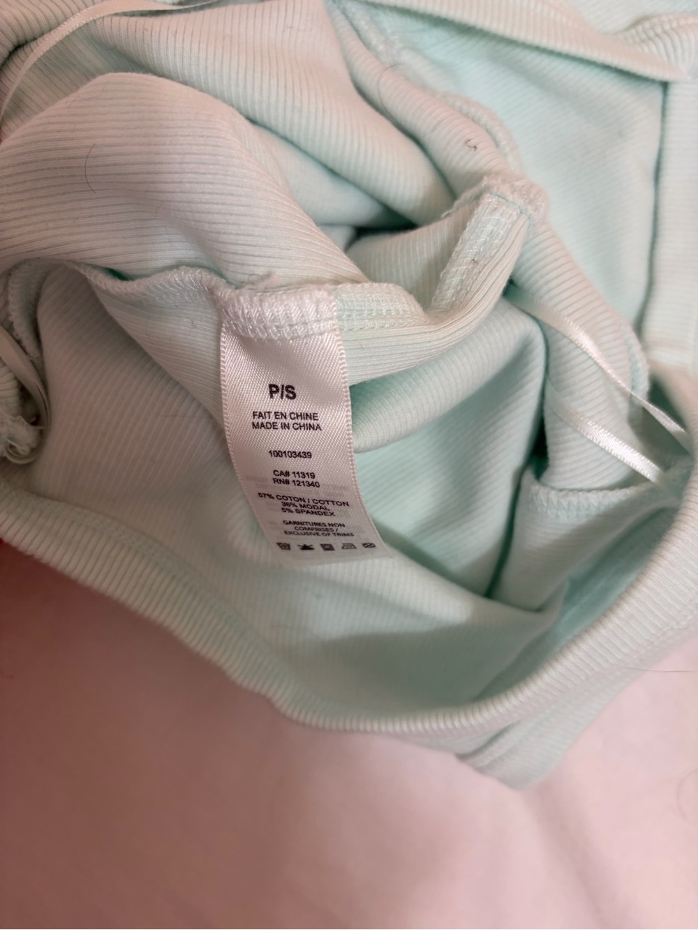 Garage Mint Ribbed Halter ribbed Top - Picture 3 of 3